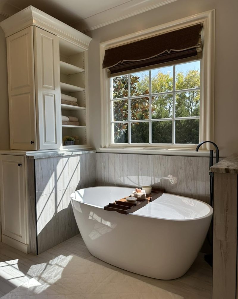Freestanding tub and marble surround, Middle Tennessee