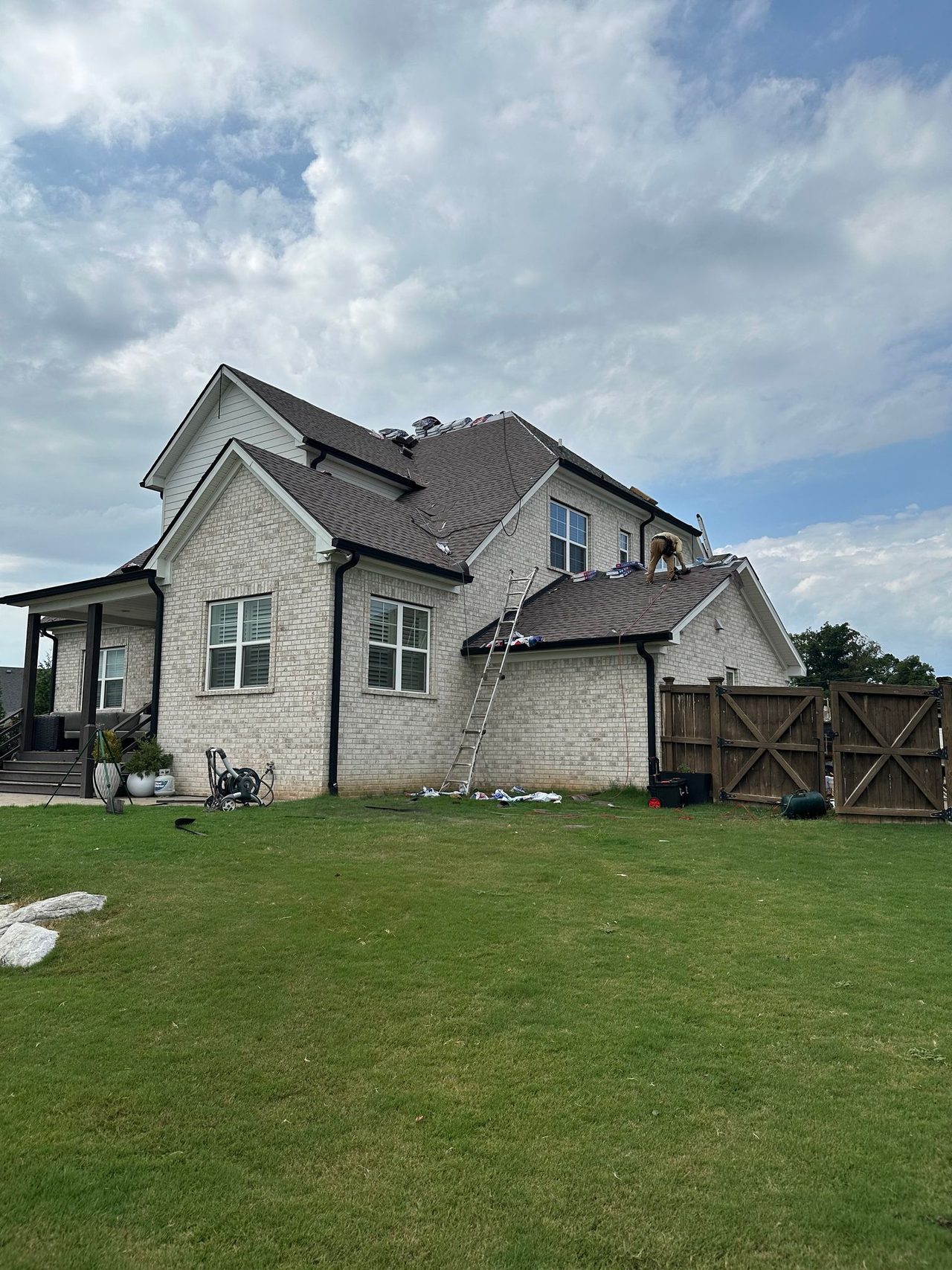 Full roof replacement, nearly complete, Gallatin